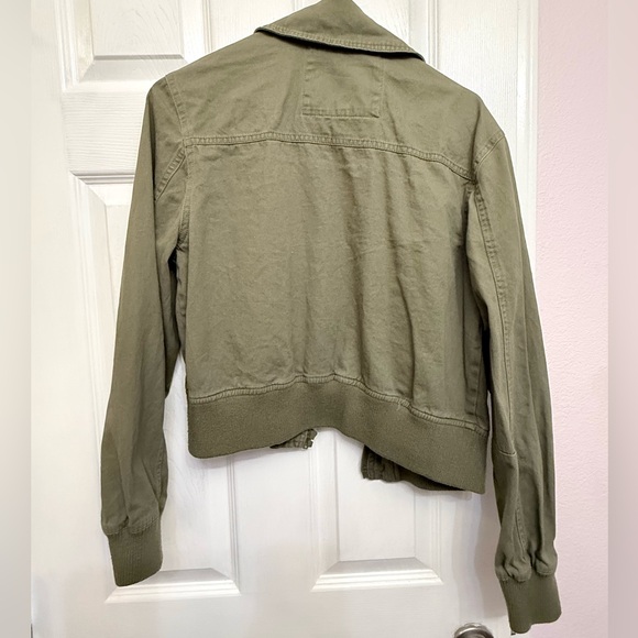 Reserve Fairfax Jackets & Blazers - Cropped Olive Green Bomber Jacket - Women's Lightweight Layer